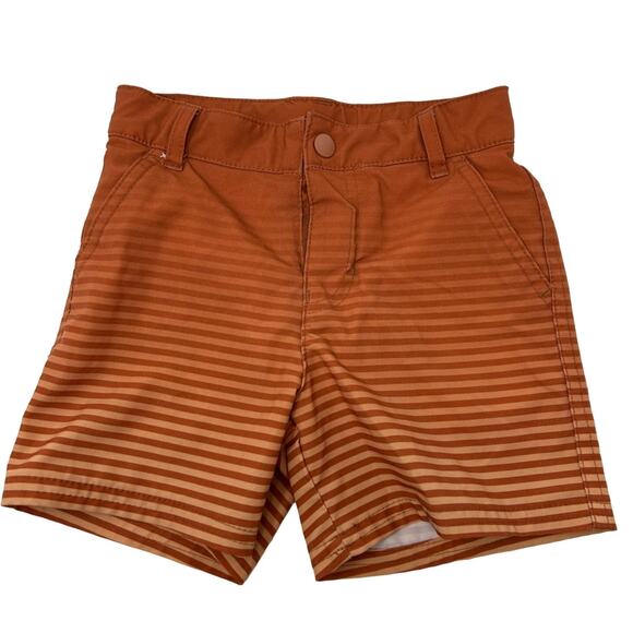 Cat & Jack Toddler Boy 3T Orange Striped Hybrid Shorts - Picture 1 of 4